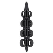9 Piece Black Beech Wood Wall Mounted Kettlebell Set